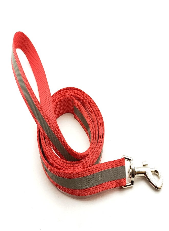 Pups&Pets طقم حزام رقبة ومقود من النايلون العاكس مع جرس من Pups&Pets، مثالي لجميع الكلاب الصغيرة والجراء - أحمر - Image 3